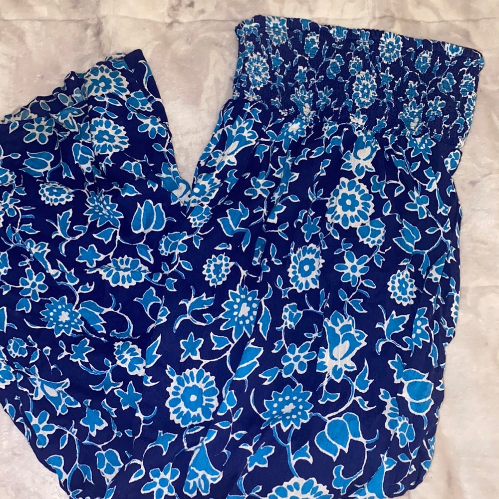 blue floral maxi dress
